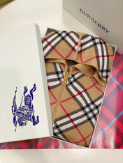 BURBERRY 25S REVERSIBLE PLAID KNIT HOODIE 0003