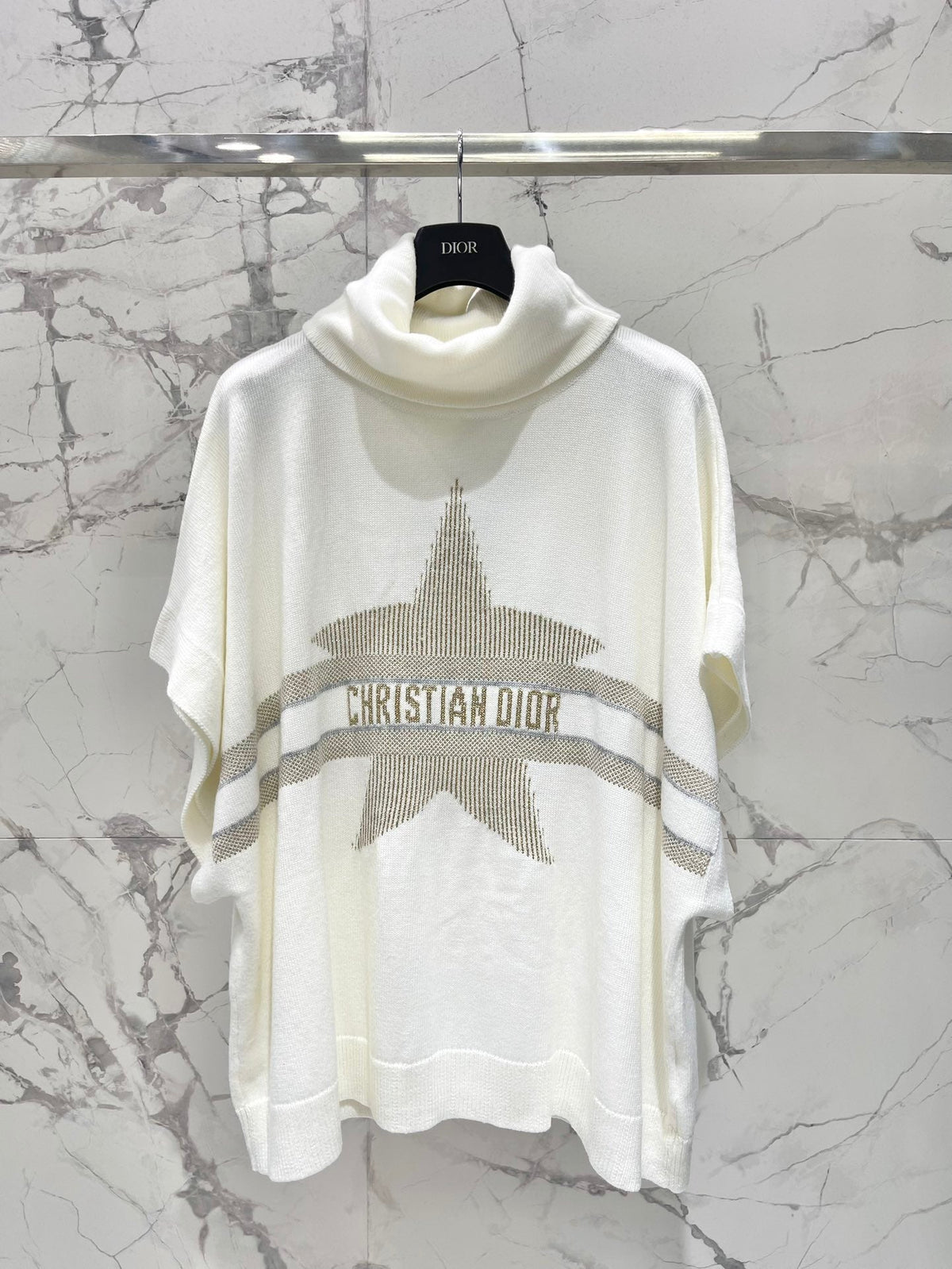 DIOR 25S TURTLENECK PONCHO SWEATER STYLE 383