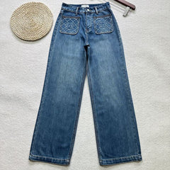 CHANEL 25S WIDE-LEG DENIM JEANS 273