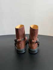 BOTTEGA VENETA 26S ANKLE BOOTS IN BROWN SUEDE