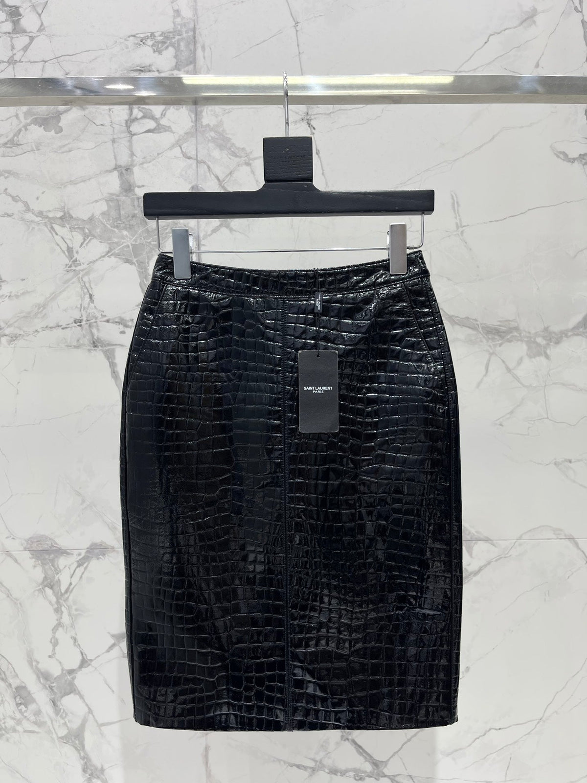 YSL 25S CROC LEATHER SKIRT STYLE 108