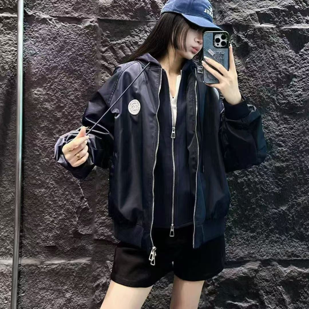 CHANEL 25S HOODED ZIP JACKET 383