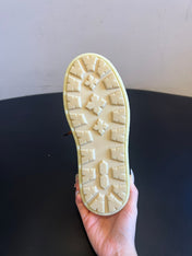 PRADA 25S HIGH-TOP SHOES 40 MM IN BROWN SUEDE SHEARLING-LINED