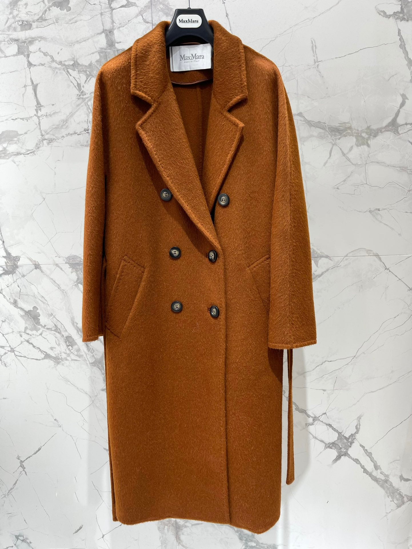 MAX MARA 25S DOUBLE-BREASTED WOOL COAT 213