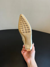 BOTTEGA VENETA 26S POINTED-TOE BOOTS 50 MM IN CREAM WHITE CALFSKIN