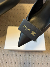 CELINE 26S HIGH-HEEL SLINGBACK 45 MM IN BLACK CALFSKIN