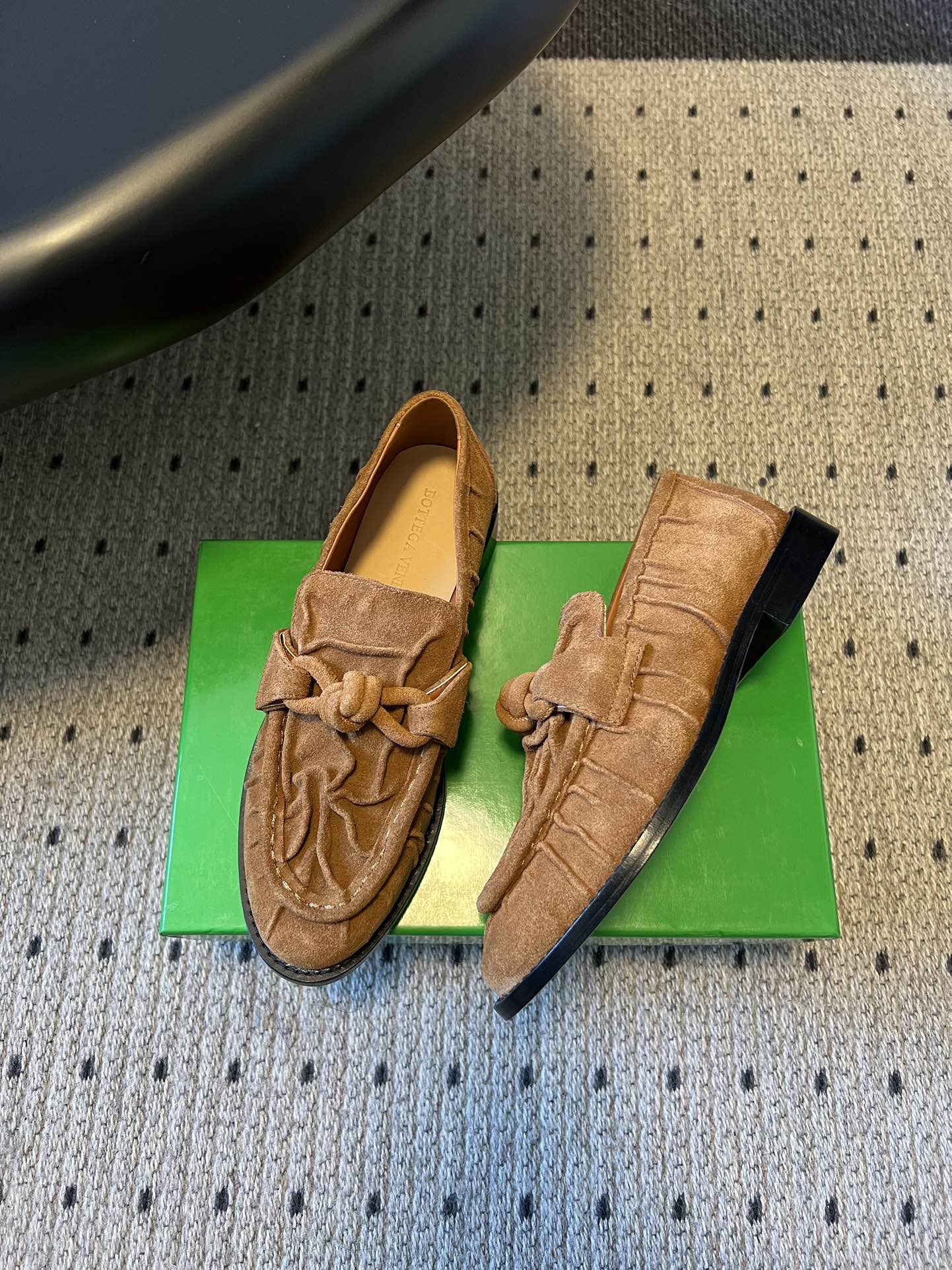 BOTTEGA VENETA 26S LOAFERS IN BROWN SUEDE