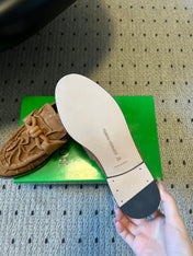 BOTTEGA VENETA 26S LOAFERS IN BROWN SUEDE