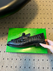 BOTTEGA VENETA 26S LOAFERS IN BLACK LAMBSKIN