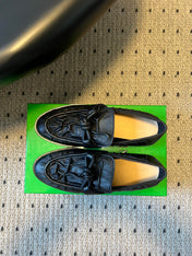 BOTTEGA VENETA 26S LOAFERS IN BLACK LAMBSKIN