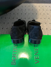 BOTTEGA VENETA 26S LOAFERS IN BLACK SUEDE