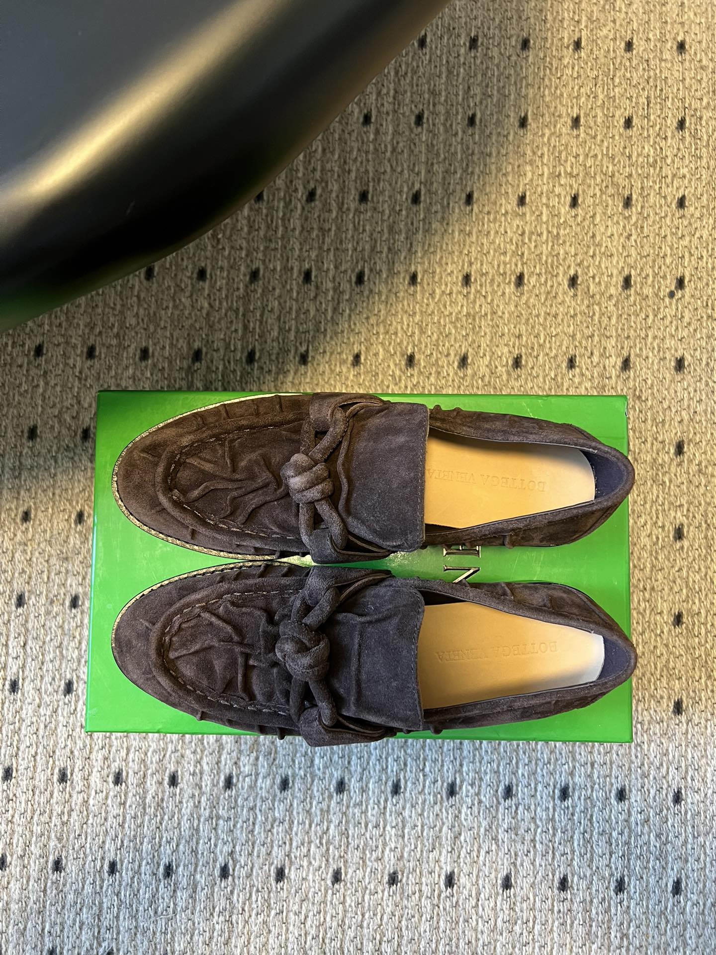 BOTTEGA VENETA 26S LOAFERS IN DARK BROWN SUEDE