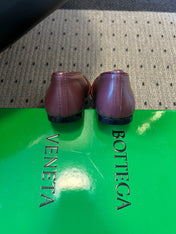 BOTTEGA VENETA 26S ESPADRILLE BALLET FLATS IN DARK RED LAMBSKIN