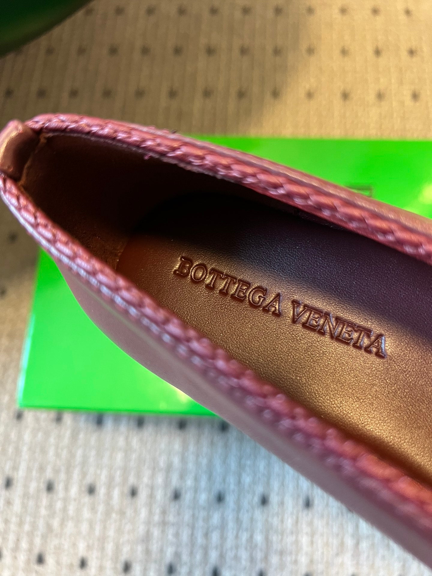 BOTTEGA VENETA 26S ESPADRILLE BALLET FLATS IN DARK RED LAMBSKIN