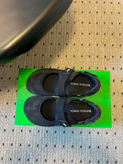 BOTTEGA VENETA 26S MARY JANE SNEAKER IN BLACK SUEDE AND FABRIC