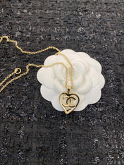 DOUBLE C HEART GOLD NECKLACE