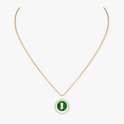 LUCKY MOVE 1 DIAMOND MALACHITE GOLD DIAMOND NECKLACE
