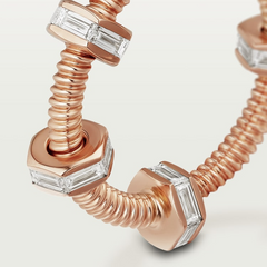 NUTS AND BOLTS PINK GOLD DIAMOND RING