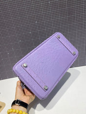 HM BIRKIN 30CM PURPLE OSTRICH LEATHER SILVER HARDWARE