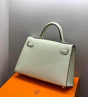 HM KELLY MINI 20 SEAFOAM EPSOM SILVER HARDWARE
