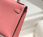 HM KELLY MINI 20 PINK EPSOM GOLD HARDWARE