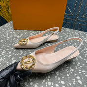LV MET SLINGBACK BALLERINA BEIGE