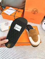 G0 MULE BROWN SUEDE SHEARLING