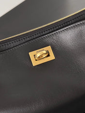 RODEO 22 IN BLACK CALFSKIN GOLD HARDWARE