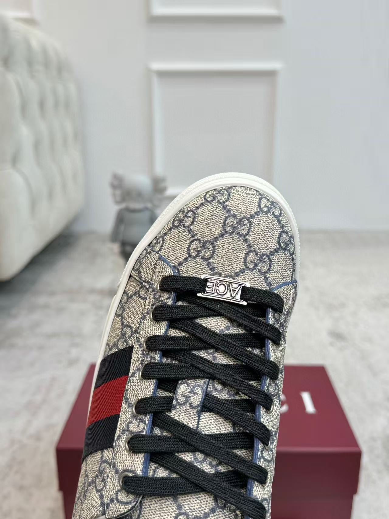 ACE TRAINER CANVAS IN WEB BEIGE