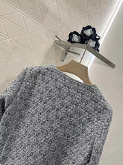 GG Coat Grey Tweed Coat