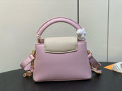 CAPUCINES MINI 21 IN LIGHT PINK TAURILLON LOVELOCK GOLD HARDWARE