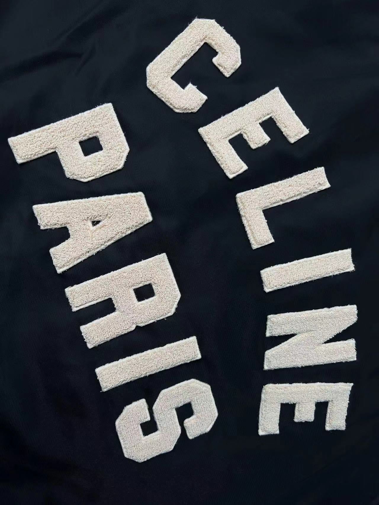 Celine Jackets C Logo Black White Mix Grey Cotton