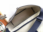 CAPETIEN MESSENGER BAG 39 IN NAVY BLUE GOYARDINE CANVAS AND CALFSKIN