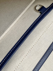 CAPETIEN MESSENGER BAG 39 IN NAVY BLUE GOYARDINE CANVAS AND CALFSKIN