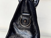 LE CITY BAG IN BLACK LEATHER
