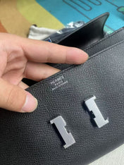 CONSTANCE SHOULDER BAG  IN BLACK CALFSKIN