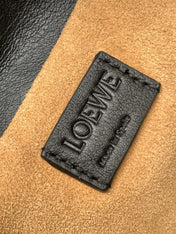 LOE MEDIUM 30 FLAMENCO KNOT IN BLACK LAMBSKIN