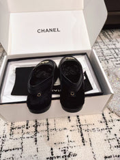 SLINGBACK LOAFER IN BLACK CALFSKIN AND SHEARLING