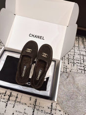 SLINGBACK LOAFER IN BROWN SUEDE AND SHEARLING