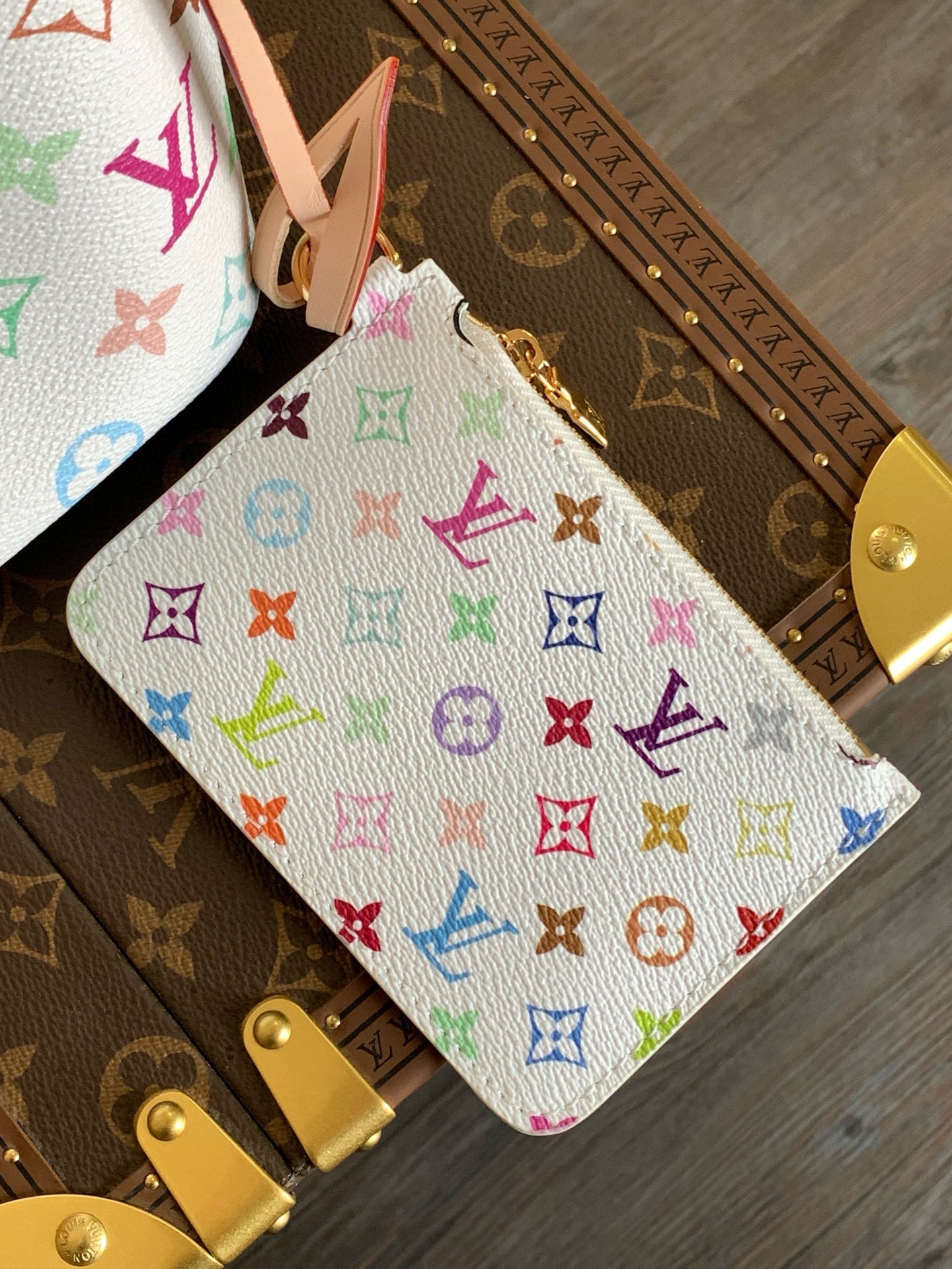 LV SHOULDER BAG 18 IN MULTICOLOR MONOGRAM CANVAS AND CALFSKIN