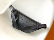 LV BELT BAG 44 IN BLACK EMBOSSED MONOGRAM CALFSKIN