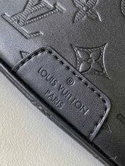 LV BELT BAG 44 IN BLACK EMBOSSED MONOGRAM CALFSKIN