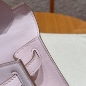 HM KELLY POCHETTE 22 IN LIGHT PINK CALFSKIN SILVER HARDWARE