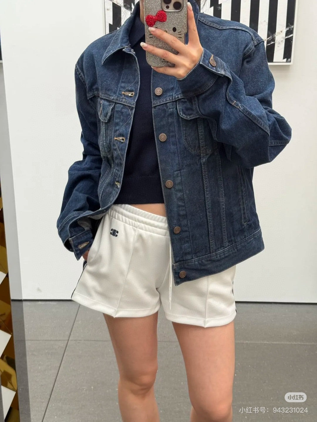 CLASSIC TRUCKER JACKET INDIGO DENIM CONTRAST STITCHING SILVER BUTTONS          Ask ChatGPT