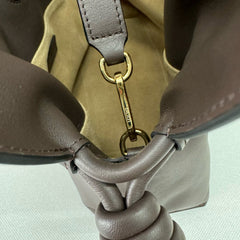 LOE 30 FLAMENCO PURSE BUCKET IN CHESTNUT BROWN CALFSKIN