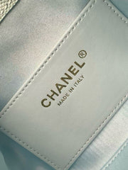 CC 25 MINI HANDBAG 22CM IN BABY BLUE GRAINED CALFSKIN GOLD HARDWARE