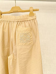 LOEWE SET IN BEIGE COTTON WITH EMBROIDERED LOGO