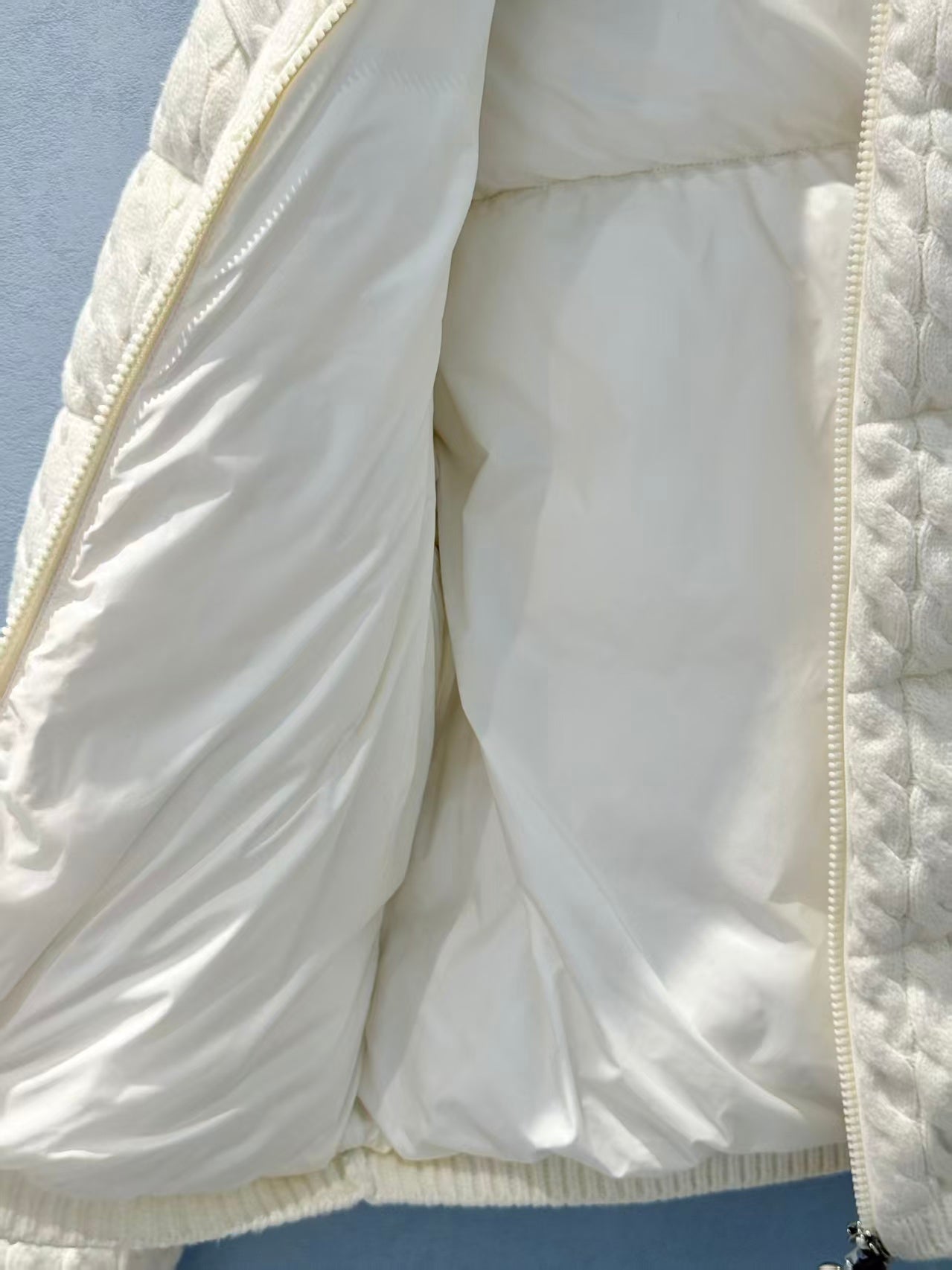 MONCLER JACKET IN WHITE WOOL