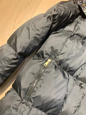 HOODED LONG PUFFER JACKET IN BLACK