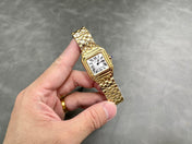 PANTHERE 27MM GOLD CASE WHITE DIAL